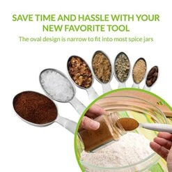 - Oval Stainless Steel Metal Measuring Spoons Set, Easy To Read Dual Measurements For Dry And Liquid Ingredients, Medicine And More, Kitchen Essentials, Set Of 7 -KitchenAid Shop 510y05YF2rL