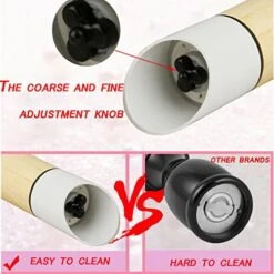 Wooden Manual Salt And Pepper Grinder Set With Detachable Ceramic Mechanism Adjustable Salt Mill, Beige And Coffee 11 Wooden Manual Salt And Pepper Grinder Set With Detachable Ceramic Mechanism Adjustable Salt Mill, Beige And Coffee -KitchenAid Shop 510zIxR73ML