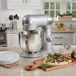Cuisinart UISINART SM-50BCC Precision Master 5.5 Qt (5.2L) Stand Mixer, Silver -KitchenAid Shop 5119M1fHd9L