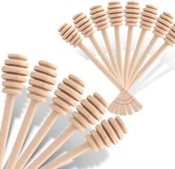 Premium 50-Pack 3 Inch Mini Wooden Honey Dipper Stick, Individually Wrapped,Pefect For Wedding Shower Party Favors Honey Jar Spoon Or Honey Wands Mini -KitchenAid Shop 511ECMDn6L. AC