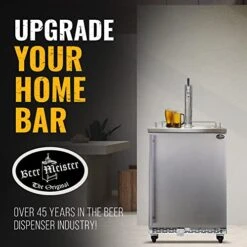 Beer Meister - Beer Kegerator Premium Series, Draft Beer Dispenser For Home Bar, Beer, Wine, & Bar Soda Dispenser System, Single Tower W/Stainless Door, 24.88 X 23.88 X 39.25 Inches -KitchenAid Shop 511IiYZGVVL