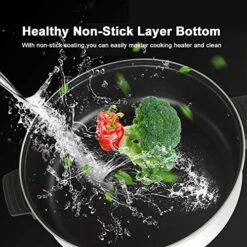 Multifunctional Split Electric Hot Pot, Non-Stick Skillet,Large Capacity 4L For 6~8 People,with Temperature Control Fry, Soup, Stew, Grilling, White, 13.39×8.66×14.17 Inches (HDJ-1350) -KitchenAid Shop 511KG1xH4jL