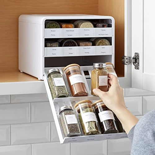 YouCopia SpiceStack Spice Rack Organizer, Adjustable, White 7 YouCopia SpiceStack Spice Rack Organizer, Adjustable, White - Image 5