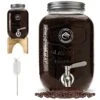 Cold Brew Coffee Maker With Stand - 1 Gallon EXTRA-THICK Glass Carafe & Stainless Steel Mesh Filter And Spigot - Premium Iced Coffee Maker, Cold Brew Pitcher & Tea Infuser
