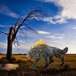 Lifelike Werewolf Shape Simulation Animal Toy Decoration High Wolf Snow Model Education (Gray, 6.3X3.35X1.57 Inches (16X8.5X4cm)) -KitchenAid Shop 511UTxZXxkL