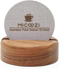MIGOOZI 58.5mm Puck Screen With Stand - Reusable 316L Stainless Steel Filter Screen Compatible With Espresso Machine 58mm Portafilter Basket - Can Keeping Shower Screen Clean (58.5mm) -KitchenAid Shop 511nVBQZACL. AC