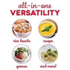 Dash Ash DRCM200GBRD04 Mini Rice Cooker Steamer With Removable Nonstick Pot, Keep Warm Function & Recipe Guide, Red & DMW001RD Mini Maker, 4 Inch, Red 10 Dash Ash DRCM200GBRD04 Mini Rice Cooker Steamer With Removable Nonstick Pot, Keep Warm Function & Recipe Guide, Red & DMW001RD Mini Maker, 4 Inch, Red -KitchenAid Shop 511tXPIBEUL