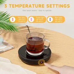 Coffee Mug Warmer Smart Cup Warmer With 3 Temperature Settings Electric Beverage Warmer Plate Auto Shut Off, Coffee, Tea And Milk Warmer For Office Home Desk Use (Cup Not Included) -KitchenAid Shop 511z1SjD7JL
