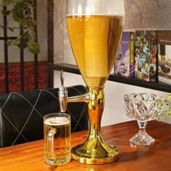 Beer Dispenser Drinks Dispenser Beer Dispenser,Beer Keg Beer Beverage Tower 3L Beer Taza Beer Keg Beer Machine Beverage Machine Beer Tower Wine Dispenser (Color : Silver, Size : 18x18x53.5cm) -KitchenAid Shop 5127YbhFVuL