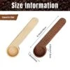2 Pieces Wooden Coffee Spoon,Coffee Scoop Measuring For Coffee Beans,Whole Beans Ground Beans Or Tea,Wooden Measuring Tablespoon,Kitchen Tools Utensils