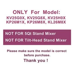 Spiral Coated Dough Hook Attachment For Kitchenaid Stand Mixer Bowl-Lift Model By NEVKU