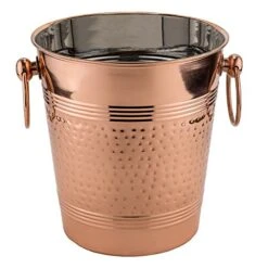 "Fez" Decor Copper Hammered Wine Cooler, Copper 9.25" X 8" X 8.25"