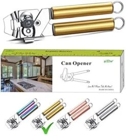 Can Opener, Stainless Steel Gold Handle Can Opener, Titainium Golden Plating Handle Can Opener Hand Held, Smooth Edge Manual Can Opener, Heavy Duty (Gold) -KitchenAid Shop 512QvFYE6L. AC