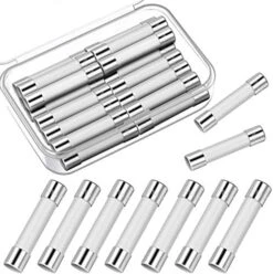 Microwave Fuse 20 Amp Slow Blow Microwave Fuse Ceramic Tube Fuse 250V 20a, 6.35 X 30 Mm, Compatible With GE WB27X10388, Kenmore Slow Blow Microwave Oven Replacement Parts (20 Pieces) -KitchenAid Shop 512TXylL1L. AC 1