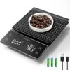 Digital Coffee Scale With Timer, MEIYA Food Scale For Food Ounces And Grams, High Accuracy 3000g/0.1g Pour Over Drip Espresso Scale For Baking Cooking, Upgrade USB Charging, Including Batteries, Black