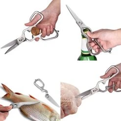 1021233 D Shape Forged Stainless Steel Shears Satin Finish, 9-Inch Overall Length -KitchenAid Shop 512et37qy4L