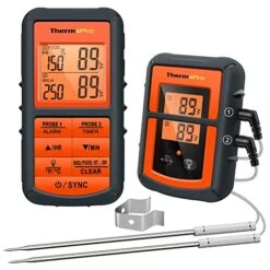TP08B 500FT Wireless Meat Thermometer For Grilling Smoker BBQ Grill Oven Thermometer With Dual Probe Kitchen Cooking Food Thermometer