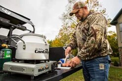 CanCooker Fish Fryer Kit Portable Compact Multi-Fuel Cooktop Single Burner With Convenient Carrying Case And Orange Collapsible Mess Free Cooking Bowl -KitchenAid Shop 512nohnwMeL