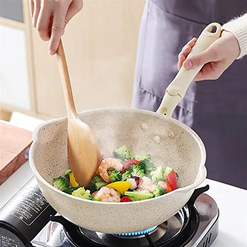 AMABEAtg Stock Pots Non Stick Pot, Wheat Stone Pot, Frying And Frying, All-Purpose, Multi-Function Electric Frying Pan, Household, Uncoated 7 AMABEAtg Stock Pots Non Stick Pot, Wheat Stone Pot, Frying And Frying, All-Purpose, Multi-Function Electric Frying Pan, Household, Uncoated - Image 5