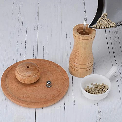 Manual Acrylic Pepper Mill Salt Grinder Wooden 5 Inches For Home Kitchen Restaurant Monther's Day 5 Manual Acrylic Pepper Mill Salt Grinder Wooden 5 Inches For Home Kitchen Restaurant Monther's Day - Image 3