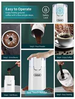 Coffee Grinder Electric, Portable Coffee Grinder Small, 12 Cup/3oz Spice Grinder For Spices And Seeds, Nut, Grain, Dry Herb, Removable Bowl, 150W -KitchenAid Shop 512wJFagbnL
