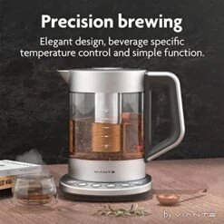 Hot Tea Maker Electric Glass Kettle With Tea Infuser And Temperature Control. Automatic Shut Off. Brewing Programs For Your Favorite Teas And Coffee. -KitchenAid Shop 512x2Tm3KlL