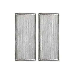 Microwave Grease Filter WB06X10596 Replacement For Many GE Microwaves, Samsung DE63-00196A 13-3/8 X 5-7/8 X 1/8 (Packed In Box) (2-Pack)