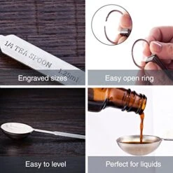 Stainless Steel Measuring Spoons - Set Of 4 Premium Metal Spoons - Strong And Durable - Engraved With Metric And Imperial / US Sizes Including Tablespoon And Teaspoon - Ideal For Cooking And General Kitchen Use, For Measuring Liquid And Dry Ingredients 13 Stainless Steel Measuring Spoons - Set Of 4 Premium Metal Spoons - Strong And Durable - Engraved With Metric And Imperial / US Sizes Including Tablespoon And Teaspoon - Ideal For Cooking And General Kitchen Use, For Measuring Liquid And Dry Ingredients -KitchenAid Shop 513M6Xru7RL