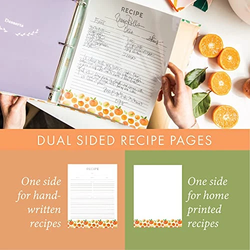 Recipe 3 Ring Binder 8.5x11 | Full-Page With Clear Protective Sleeves To Write In Your Own Recipes And Color Printing Paper For Family Recipes 5 Recipe 3 Ring Binder 8.5x11 | Full-Page With Clear Protective Sleeves To Write In Your Own Recipes And Color Printing Paper For Family Recipes - Image 3
