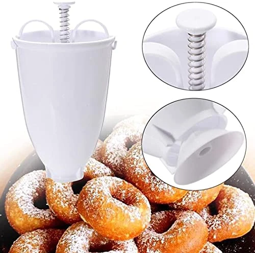 One Hand Donut Maker Manual Donut Maker Plastic Doughnut Machine Mold Biscuit Donut Maker Donut-Depositor Made Waffle Dispenser Donut Kitchen Pastry Making With Bonus Spoon Scale,Electronic Food Scale 4 One Hand Donut Maker Manual Donut Maker Plastic Doughnut Machine Mold Biscuit Donut Maker Donut-Depositor Made Waffle Dispenser Donut Kitchen Pastry Making With Bonus Spoon Scale,Electronic Food Scale - Image 2