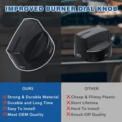 2 Pack W10339442 Whirlpool Stove Knobs, Durable Burner Knob Stove Oven Knob - Compatible For Whirlpool Range/ Stove/ Oven - Replaces PS11753188, WPW10339442, WPW10339442VP -KitchenAid Shop 513RZ4Rhl9L