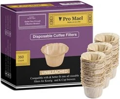 Disposable Coffee Filters 360 Count Coffee Filter Paper For Keurig Brewers Single Serve 1.0 And 2.0 Use With All Brands K Cup Filter (Pack Of 1) 15 Disposable Coffee Filters 360 Count Coffee Filter Paper For Keurig Brewers Single Serve 1.0 And 2.0 Use With All Brands K Cup Filter (Pack Of 1) -KitchenAid Shop 513XRO Q vL. AC
