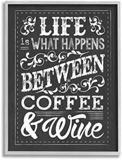 Stupell Industries Life, Between Coffee And Wine Chalk, Design By Melody Hogan -KitchenAid Shop 513ZSLPyIBL. AC