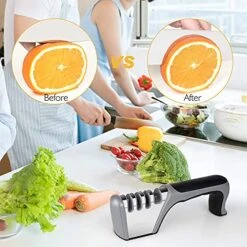 4 In 1 Knife Sharpener, Professional Kitchen Knife Sharpener Kit To Repair, Grind, Polish Blade, Scissor Sharpener With Slip Resistant Design, Safe And Easy To Use -KitchenAid Shop 513Zv756puS