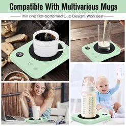 Coffee Warmer For Desk With 3-Temp Settings, Beverage Mug Warmer With Auto On/Off, Coffee Mug Warmer With Auto-Off Timer, Electric Coffee Cup Warmer With Led Digital Display, Warm Gift For Your Love -KitchenAid Shop 513eLuAWBgL