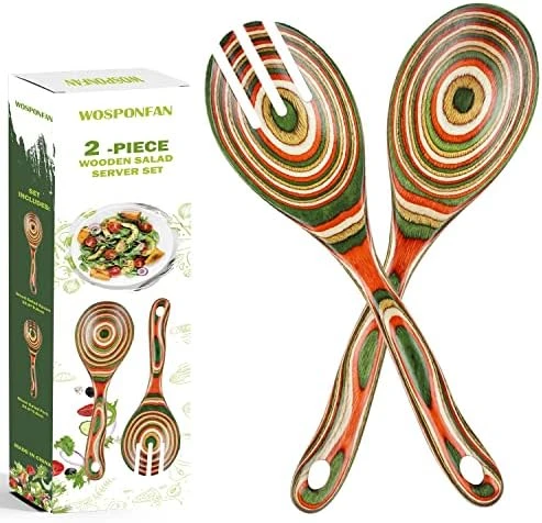 Wooden Spoons For Cooking, WOSPONFAN Kitchen Utensils Set, Pakkawood Kitchen Cooking Utensils Set, Apartment Essentials Wood Serving Spatula Spoon, Salad Tongs, Home & Kitchen Gift For Women 17 Wooden Spoons For Cooking, WOSPONFAN Kitchen Utensils Set, Pakkawood Kitchen Cooking Utensils Set, Apartment Essentials Wood Serving Spatula Spoon, Salad Tongs, Home & Kitchen Gift For Women - Image 15