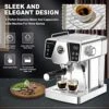 20 Bar Espresso Machine - Espresso And Cappuccino Latte Maker With Milk Frother Steam Wand - Espresso Coffee Machine For Home - 1350W - Stainless Steel -KitchenAid Shop 513mSIpYdyL