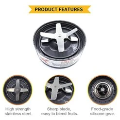 Blender Replacement Parts Cross Blade Fits Original NutriBullet 600w / 900w Pro Extractor Blade Series Nutribullet Accessories Blade With Silicone Rubber Gasket Seal Ring