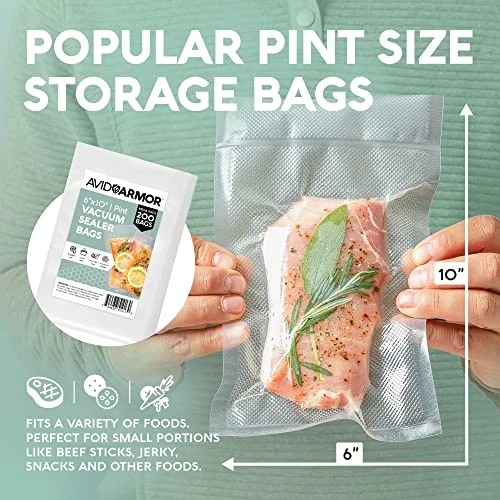 Vacuum Sealer Bags 200 Pint 6x10" Size For Food Saver, Seal A Meal Vac Sealers, BPA Free, Heavy Duty, Meal Prep And Sous Vide Vacume Safe, Universal Designed Food Storage Bag 7 Vacuum Sealer Bags 200 Pint 6x10" Size For Food Saver, Seal A Meal Vac Sealers, BPA Free, Heavy Duty, Meal Prep And Sous Vide Vacume Safe, Universal Designed Food Storage Bag - Image 5