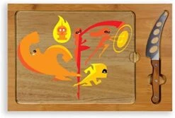 Brand Disney/Pixar Icon 3-Piece Glass Top Cutting Board & Knife Set, 15.4 X 10.04 X 0.8, Mickey Mouse - Parawood & Bamboo -KitchenAid Shop 51458j7dgL. AC