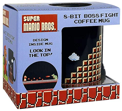 NINTENDO Super Mario Collectibles | Super Mario 8-Bit Boss Black Ceramic Coffee Mug 7 NINTENDO Super Mario Collectibles | Super Mario 8-Bit Boss Black Ceramic Coffee Mug - Image 5