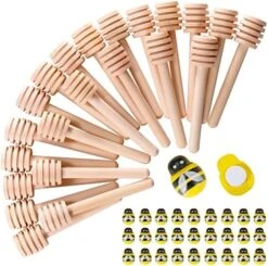 24 Pcs Honey Dipper Sticks, 3 Inch Mini Wooden Honeycomb Stick, Small Honey Spoons Stirrer Stick For Honey Jar Dispense Drizzle Honey And Wedding Party Favors Gift 20 24 Pcs Honey Dipper Sticks, 3 Inch Mini Wooden Honeycomb Stick, Small Honey Spoons Stirrer Stick For Honey Jar Dispense Drizzle Honey And Wedding Party Favors Gift -KitchenAid Shop 514KVZJVN0L. AC