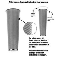 Mason Jars 64 Oz Cold Brew Mason Jar With Stainless Steel Filter And Wide Mouth Storage Lid, DIY Home And Work Brewing Equipment For Single Cup Or Concentrated Infusion -KitchenAid Shop 514PDvr14DL