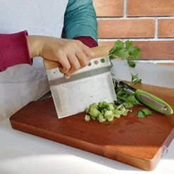 ® Dough Bench Scraper/Cutter/Chopper Stainless Steel Blade With Herb Stripper,Multipurpose Kitchen Pastry Tool With Scale Ruler - Leaf Remover - 1 Pack -KitchenAid Shop 514RyahHDLL