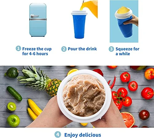 Lushie Cup,Slushie Maker Cup,Magic Quick Frozen Smoothies Cup, Slushie Machine For Home Squeeze Slushie Cup, Diy Slushie Maker Cup Gifts 4 Lushie Cup,Slushie Maker Cup,Magic Quick Frozen Smoothies Cup, Slushie Machine For Home Squeeze Slushie Cup, Diy Slushie Maker Cup Gifts - Image 2