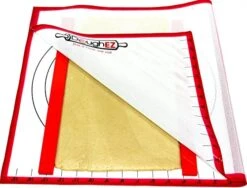 Patented Extra Large 17.5 X 32 Non-Slip Silicone Pastry Dough Rolling Mat And 6 Guide Sticks - BPA Free, Approved Materials