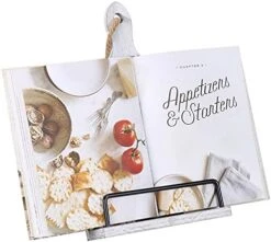 Oligt Cookbook Stand For Kitchen Counter Adjustable IPad Tablet Recipe Book Holder Rustic Wood Cutting Board Style - Brown 15 Oligt Cookbook Stand For Kitchen Counter Adjustable IPad Tablet Recipe Book Holder Rustic Wood Cutting Board Style - Brown -KitchenAid Shop 514aJ5M2OUS. AC