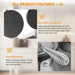 Ice Cream Cone Maker Commercial Waffle Cone Maker Machine Stainless Steel Electric Cone Waffle Maker Non-Stick Double Head Egg Roll Mold For Restaurant Home Use, 110V 2400W -KitchenAid Shop 514mRFw3mEL