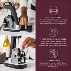 Coravin Premium Pedestal Base - To Hold Coravin Timeless And Coravin Pivot Wine By The Glass Systems