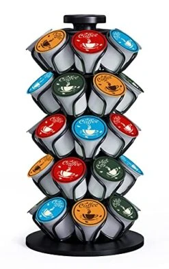 Coffee Pod Holder Carousel Compatible With 35 K Cup Pods, KRT35A-BLK